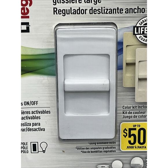 Legrand Pass & Seymour Wide Slide Dimmer Single Pole WSCL450TCCCV4. {9}. - Picture 6 of 16